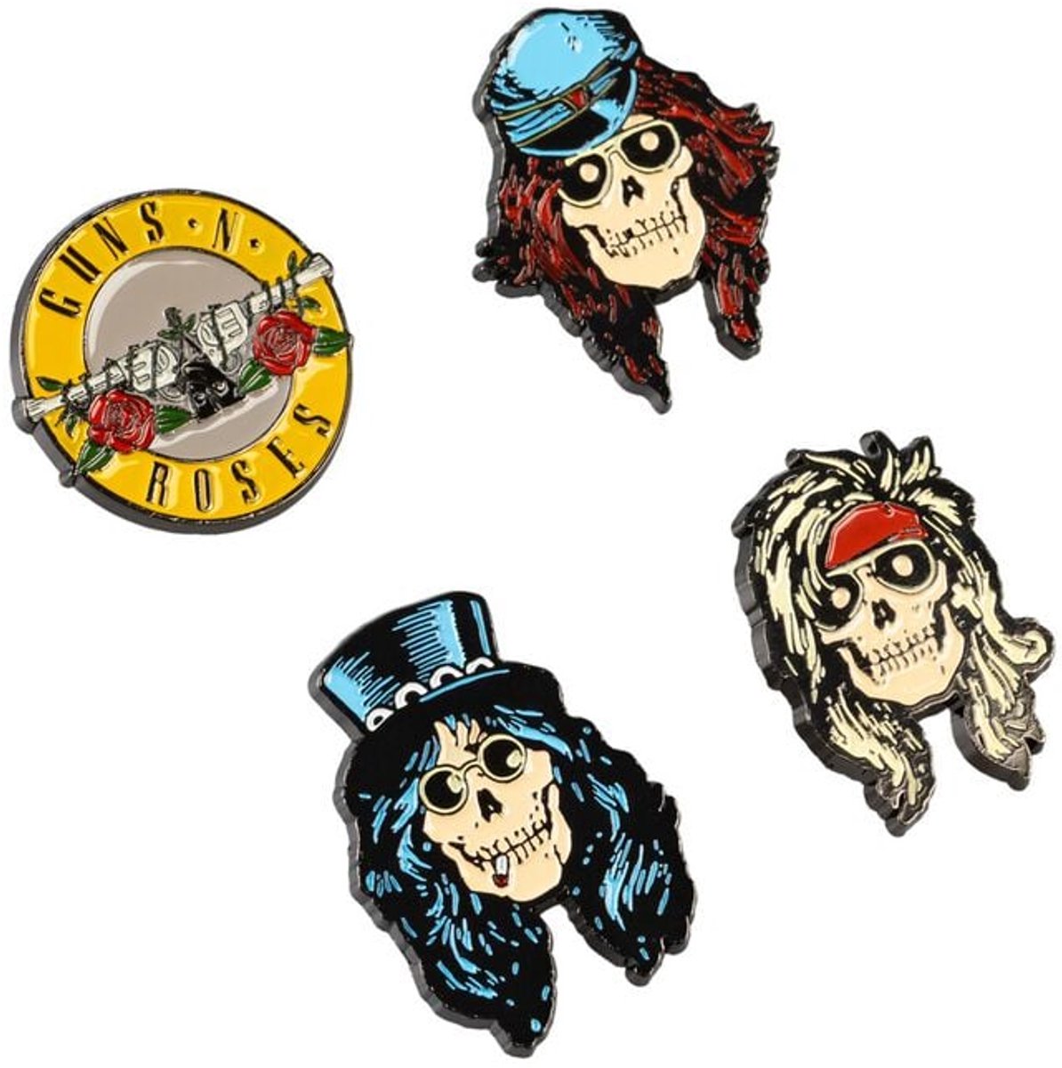 Guns N Roses Set 4 PinsGuns N Roses Unisex   - Neutraal - Standard